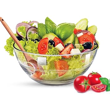 Treo by Milton Jelo Designer Glass Bowl, 2240 ml, Transparent