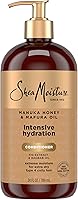 Vista 1 de SheaMoisture Acondicionador de hidratación intensiva de miel de manuka y aceite de mafura para cabello extra seco y dañado, sin parabenos, 24 onzas
