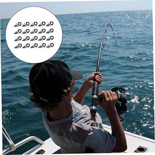 Miniatura 6 de Guía de accesorios de pesca, guía de anillo de cerámica, línea de pesca, señuelo, polea, varilla, guías de repuesto para restaurador, herramientas