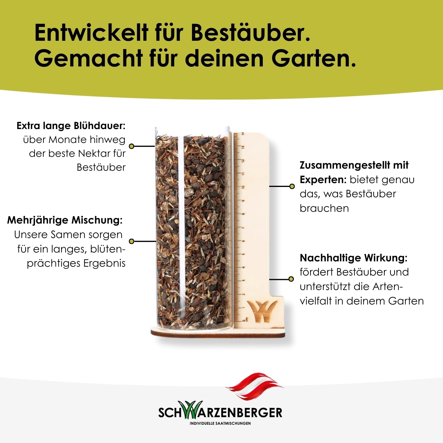 Samen Schwarzenberger I Mehrjährige Blumenwiese I 250 g für 100 m² I Samenmischung mit über 30 Arten I bestäuberfördernd & anpassungsfähig I für Schmetterlinge & Bienen