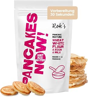 Pancakes Now! Premium Weizen-Backmischung – Nur Wasser hinzufügen – Für fluffige American Pancakes & hauchzarte Crêpes – Ohne Eier oder Milch – Camping-geeignet & lange haltbar – 300g