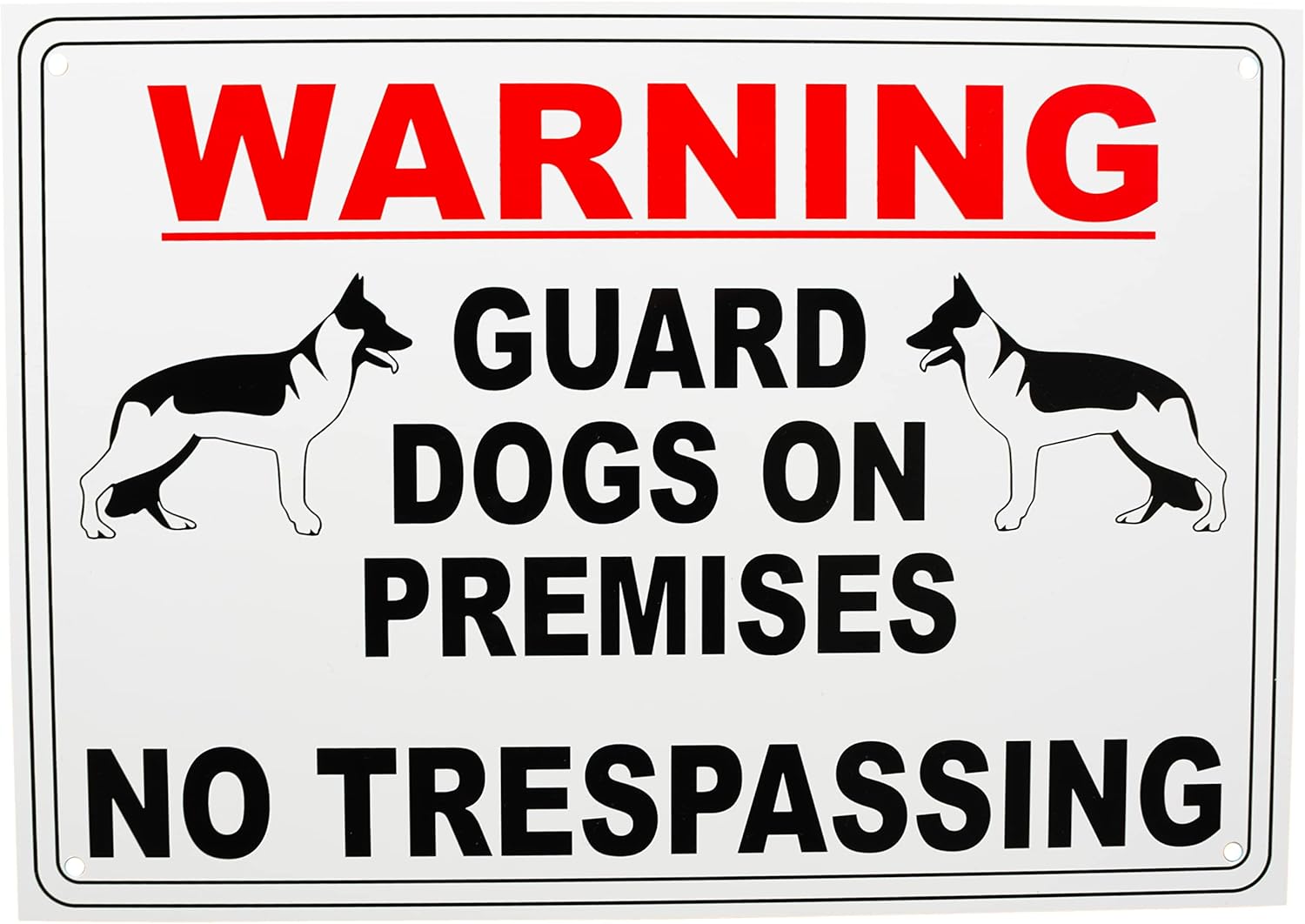 Guard Dog on Premises Warning Sign, Prepunched fixing holes (A4298 x