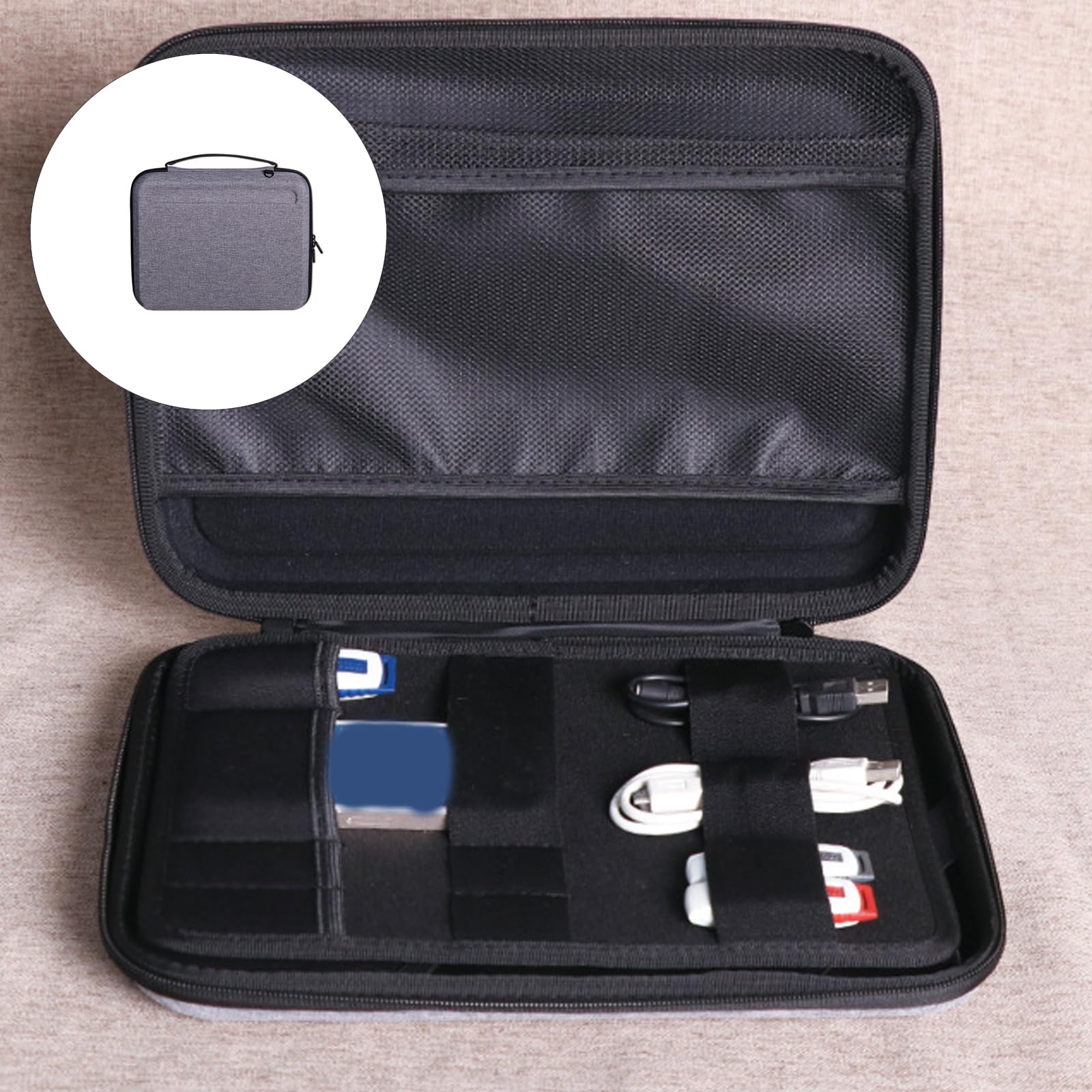 Borsa per laptop da viaggio ergonomica Custodia protettiva in tessuto Oxford resistente all'acqua con comoda maniglia protettiva Custodia per laptop con manico ergonomico