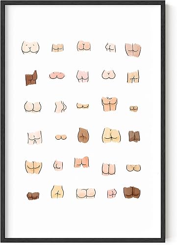 Miniatura 166 de HAUS AND HUES Decoración Divertida de Baño – Arte de Pared de Barba y Mullet, Letrero Humorístico de Baño, Impresión de Pared Divertida para Baño o