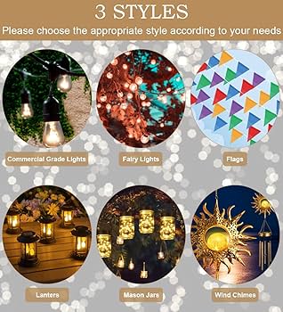 Sprimden 10ft String Light Poles For Outdoors, Outside Light Poles With