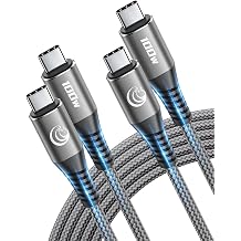 USB C to USB C Cable 1M 2Pack, 100W C to C Charger Cable Fast Charge USBC Type C Charging Lead for iPhone 16 15 Pro Max Plus MacBook iPad Air/Pro Samsung Galaxy S25 S24/S23/S22 Pixel 9 Switch XPS