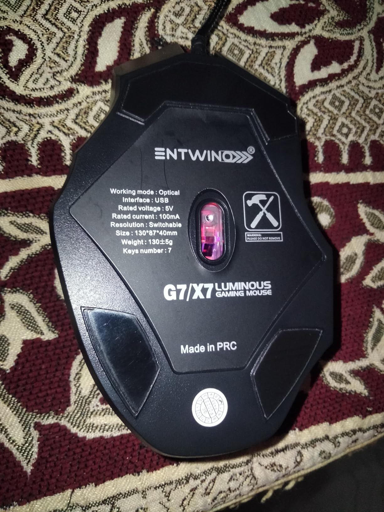 Amazon.in: Buy ENTWINO iMiceX7 Gaming Mouse 7 Buttons RGB Light Sports ...