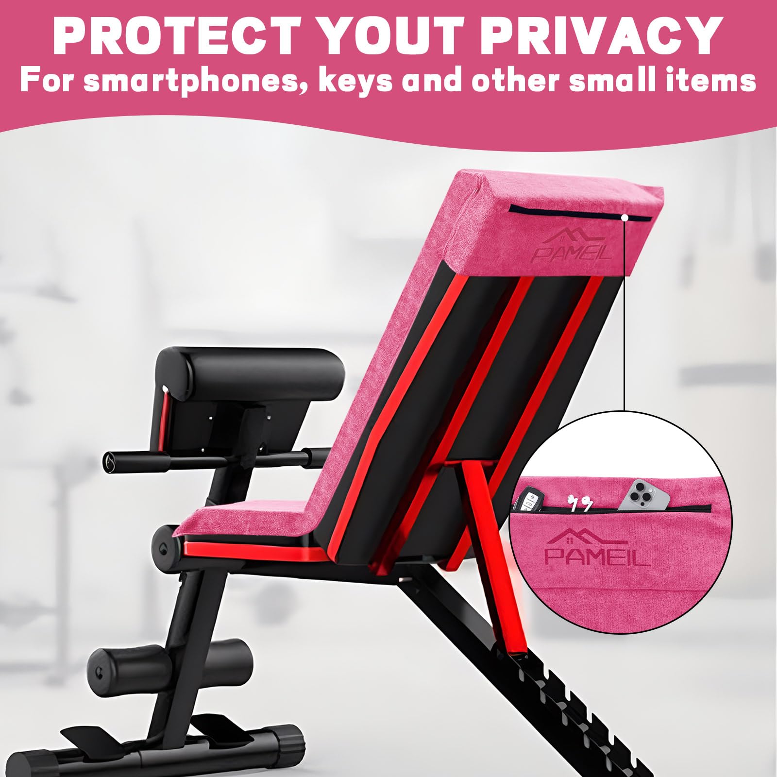 Asciugamano Palestra Microfibra 120x50cm - Telo Sport Con Tasca Zip Per Uomo/Donna - Foto 8