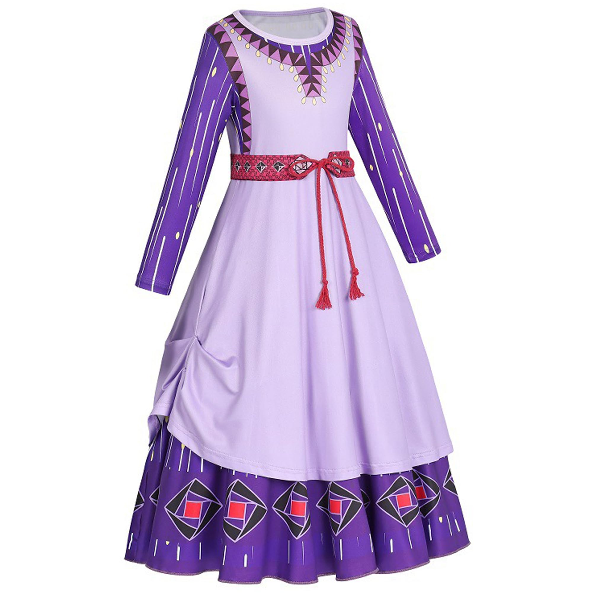 YOSICIL Wish Asha Costume Bambina Asha Vestito con Accessori con parrucca per Natale Compleanno Halloween Carnevale Festa Cosplay Asha Costume