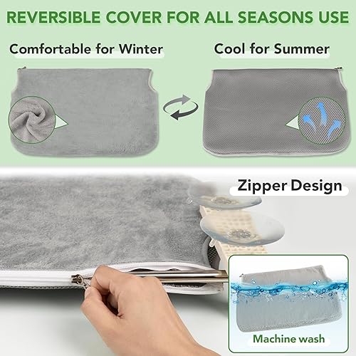 Miniatura 7 de Pupagree Percha plegable para ventana de gato de 24 pulgadas para gatos grandes, hamaca inalámbrica para gatos con 4 ventosas, hamaca de ventana con