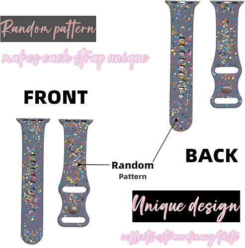 Miniatura 2 de Correas de reloj compatibles con Apple Watch Band de 1.496 in, 1.575 in, 1.614 in, 1.654 in, 1.732 in, 1.772 in, correa impermeable de silicona
