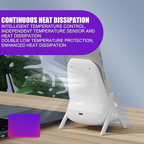 Miniatura 9 de Cargador inalámbrico magnético para escritorio, soporte de teléfono móvil de carga rápida de 15 W, soporte de escritorio eficiente para teléfonos