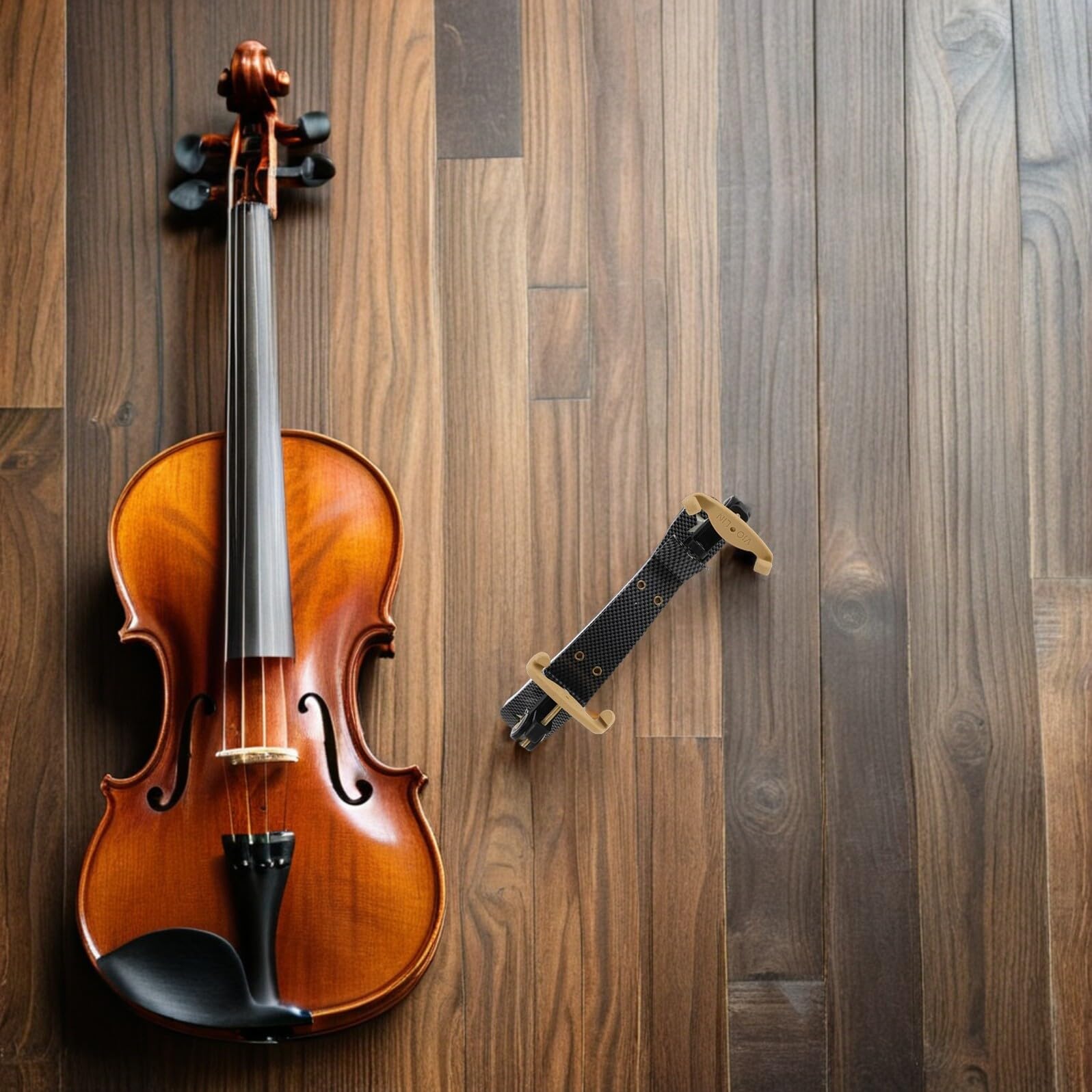 Reposapiés de Violín de Aleación de Aluminio Almohadilla de Espuma Ajustable y Patas de Goma para Práctica y Rendimiento