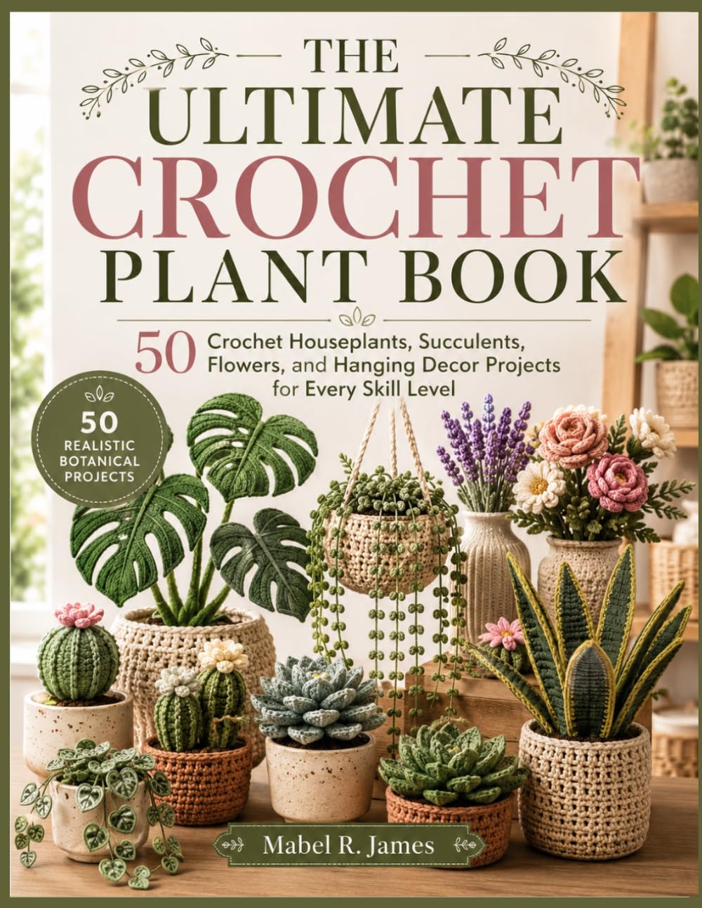 The Ultimate Crochet Plant Book: 50 Crochet Houseplants, Succulents, Flowers, and Hanging Decor Projects for Every Skill Level