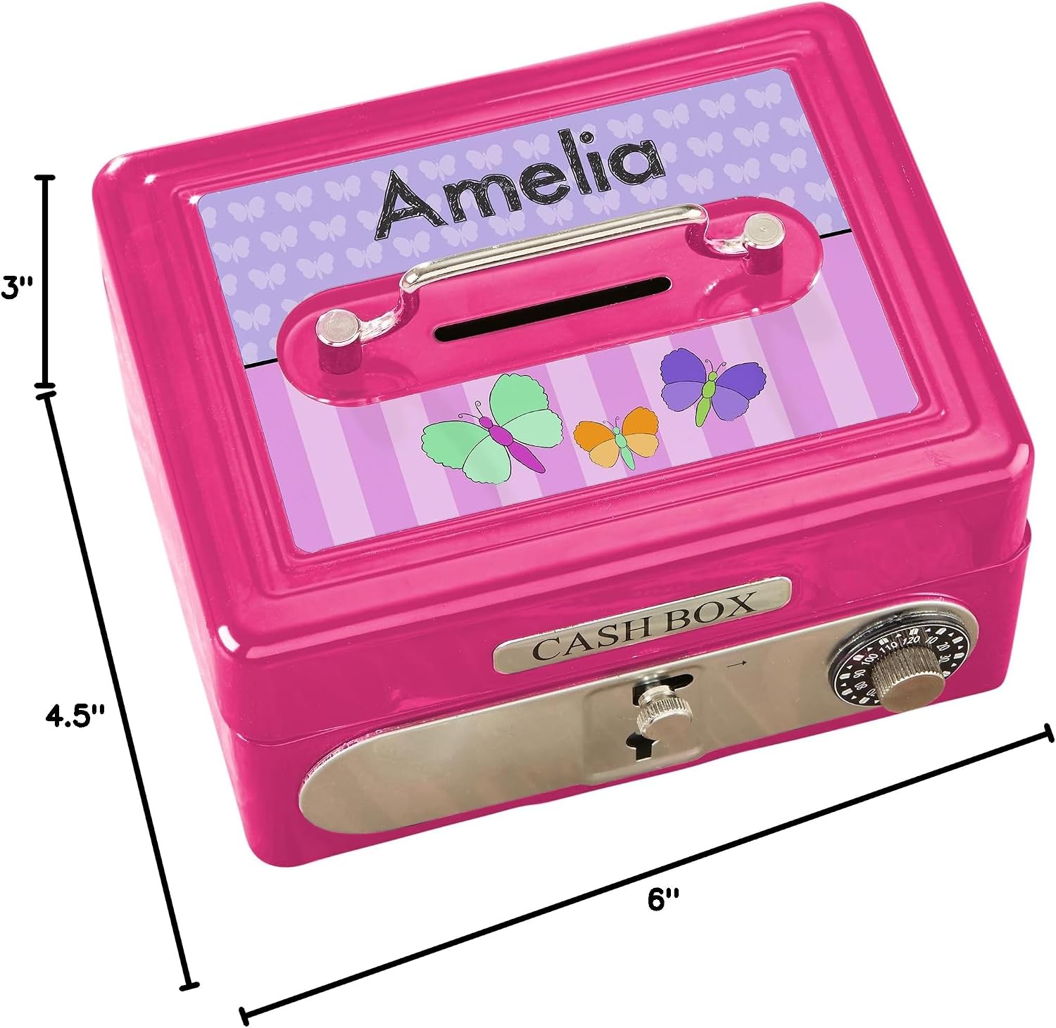 Personalization Universe Just For Her Personalized Cash Box - Hot Pink