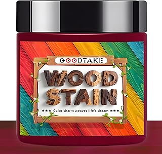 GOODTAKE Wine Red Wood Stain Powder, Wood Dye Powder That Makes Vibrant Wood, Premium Fast Dry Dark Wood Stain Powder for Craft, Multiple Finishes - for Indoor Outdoor Wooden (Wine Red, 2 oz)