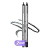 Wonderskin 1440 Langhaftender Eyeliner-Stift in Blau und Schwarz mit Glitzer 2er-Pack – wasserfester anspitzbarer und wischfester Kajalstift (Oyster Blue & Liquorice)