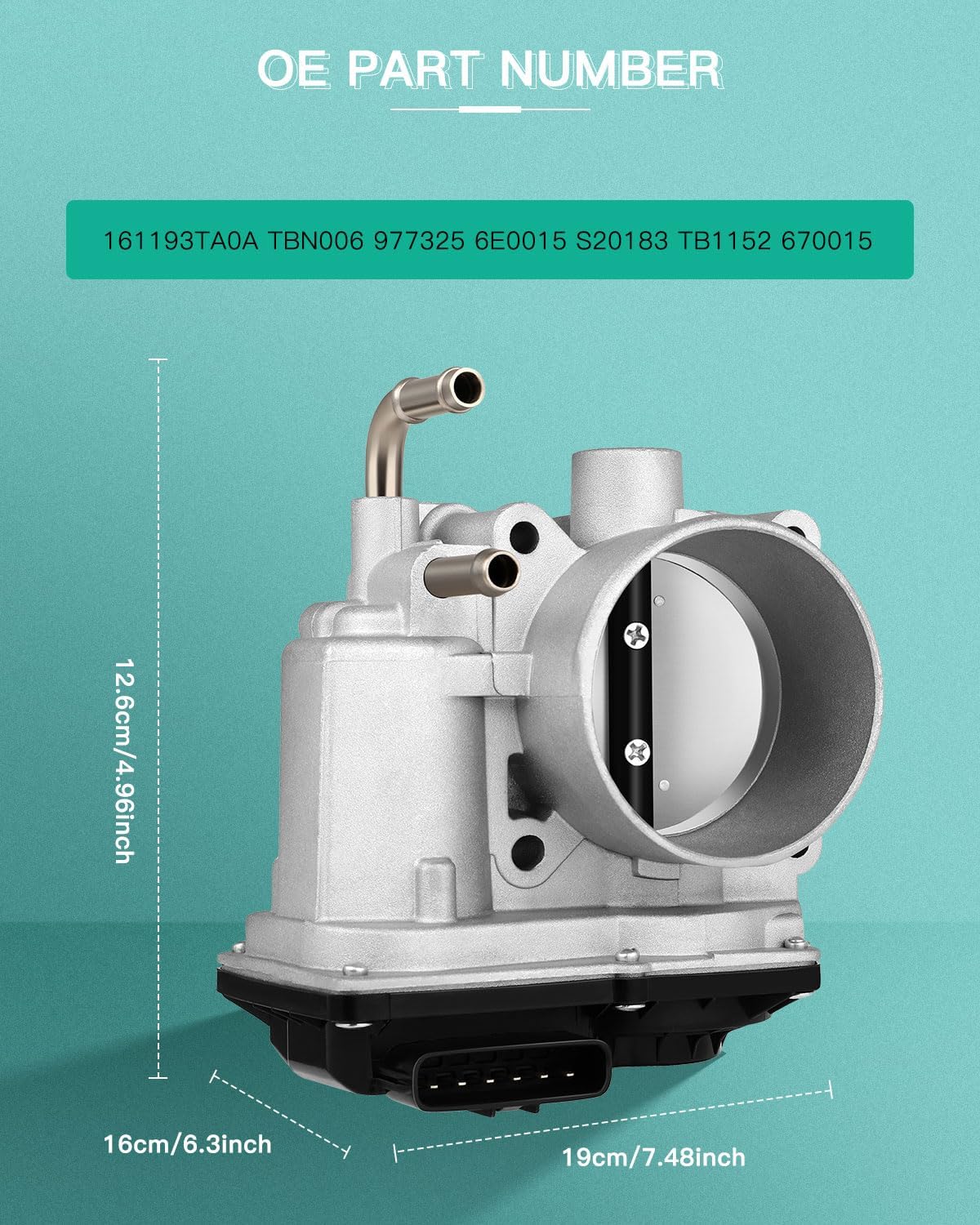 Electronic Throttle Body Fits for 2014-2019 for Nissan for Rogue 4door 2.5L SL, 2016-2018 for Nissan for Altima 4door 2.5L SR, 161193TA0A Throttle Body Actuator