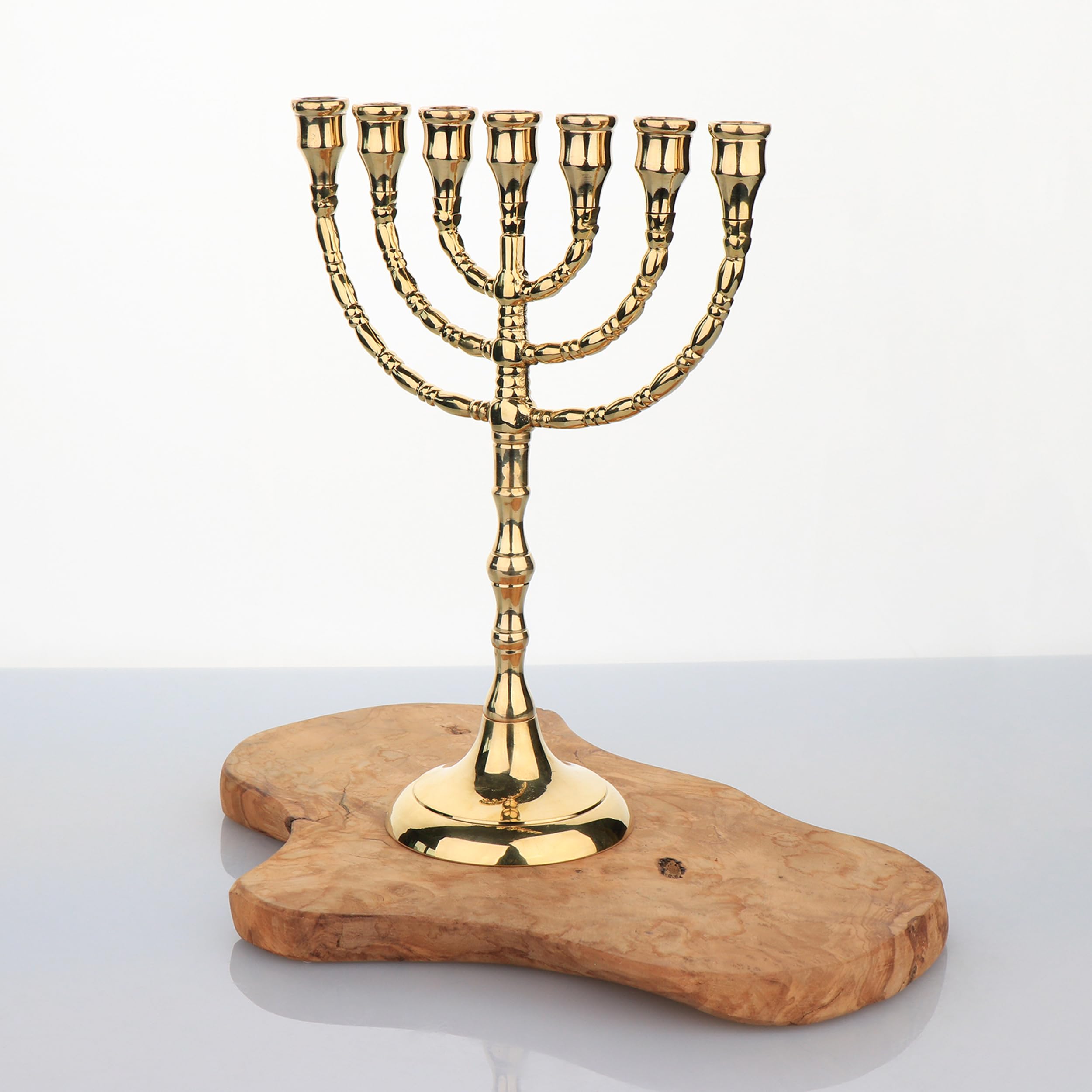 NKlaus Menorah in ottone fatto a mano portacandele 25 cm 2791