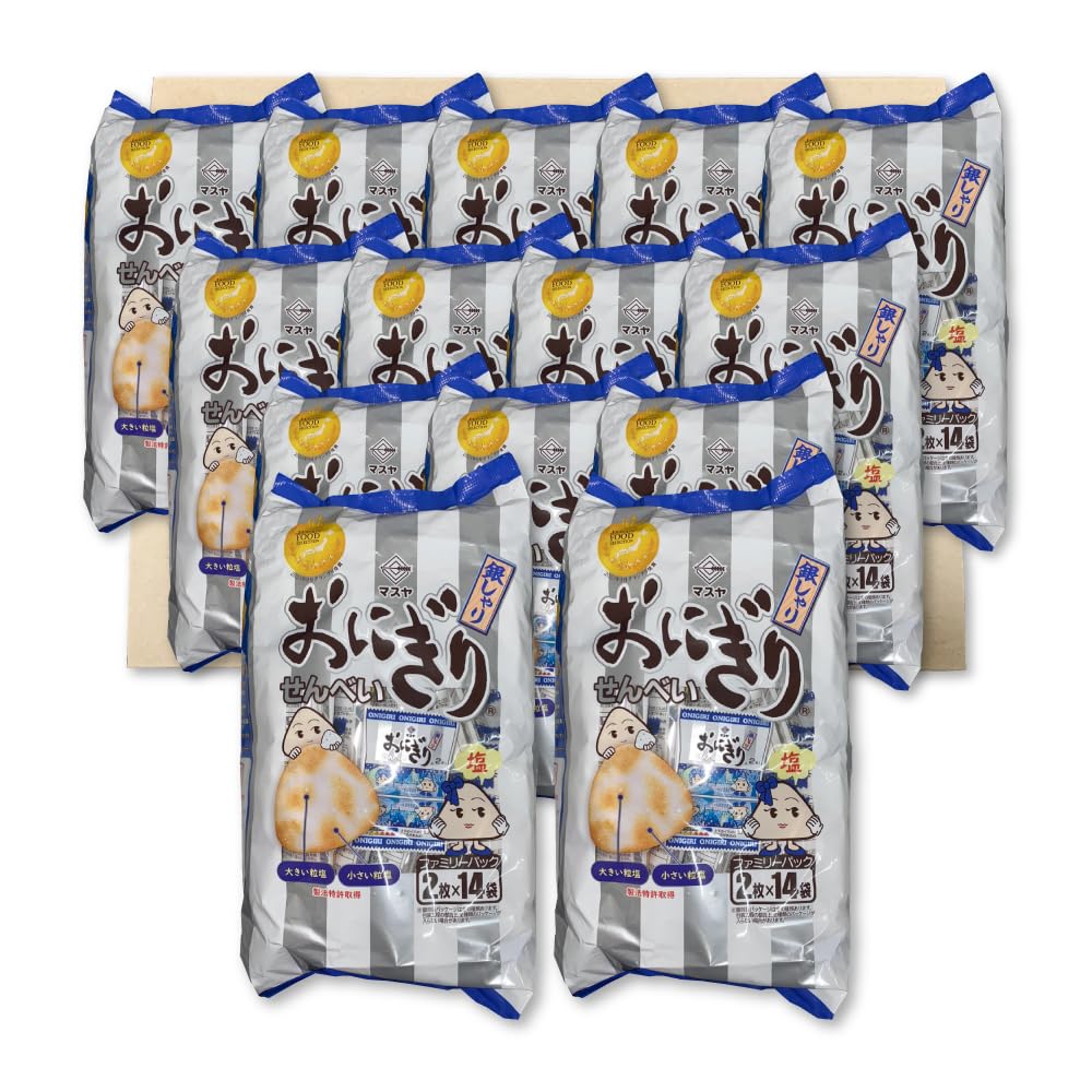 Amazon.co.jp: マスヤ おにぎりせんべい 銀しゃり ファミリー