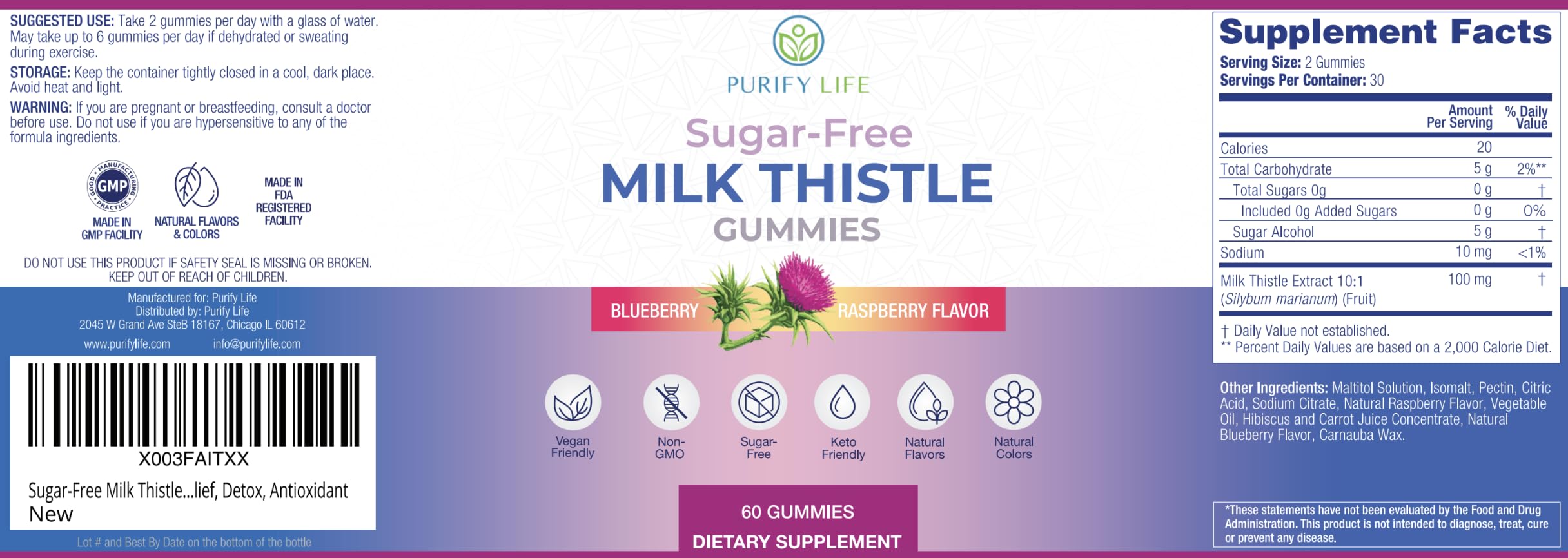 Sugar-Free Milk Thistle Gummies for Liver Cleanse Detox & Repair, Vegan — Amazon image 9