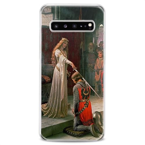 Miniatura 4 de Cavka Funda compatible con Samsung A91 A70 A52 A51 A50 A20 A11 A12 A13 A14 A03s A02s Accolade Design Cute Edmund Leighton Flexible Silicona Dibujo