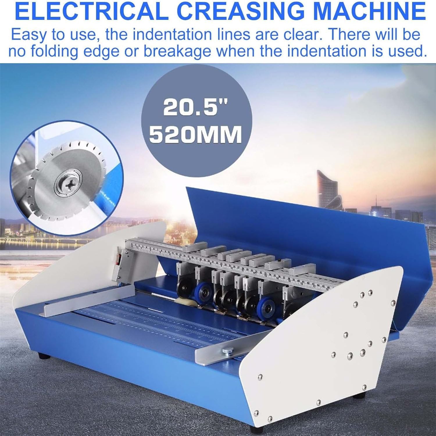 Perforador eléctrico 3 en 1, máquina de plegado de metal resistente con 2 bloques ajustables, cortador de papel para hacer tarjetas, álbumes de recortes, manualidades