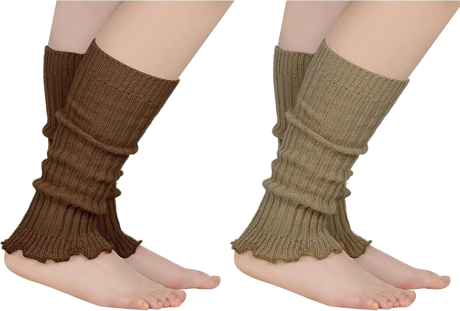 choyaxo 2pair Short Leg Warmers Ankle Warmers Ruffle Leg Sleeves for 80s