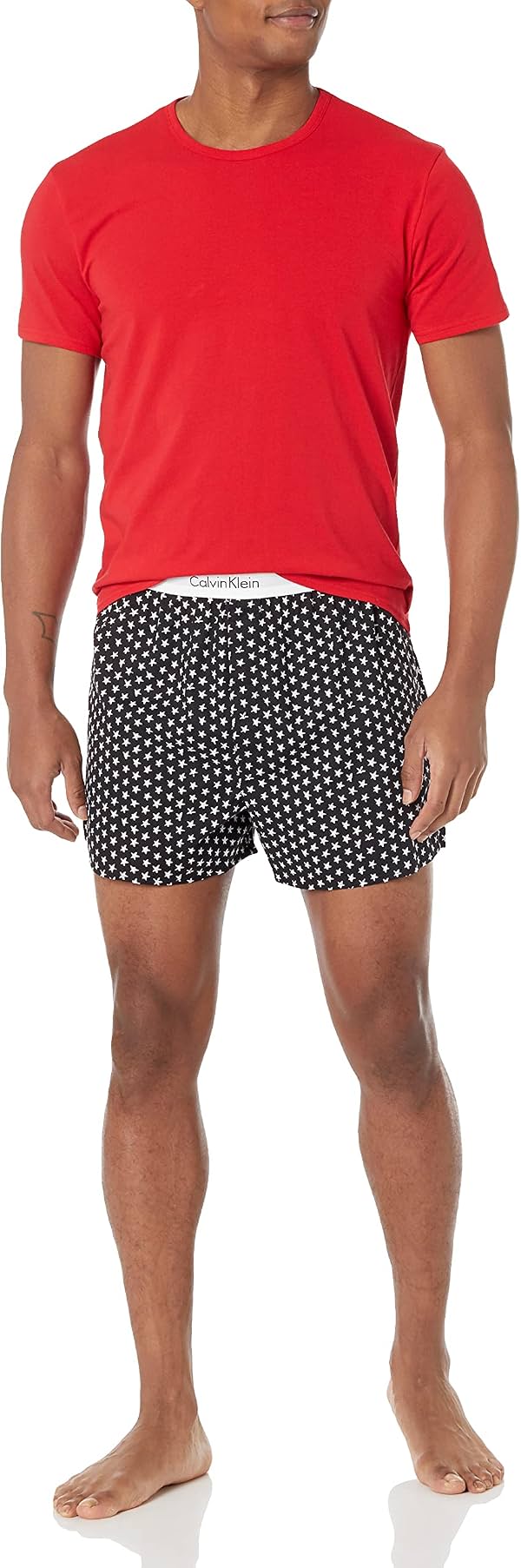 Set de playera y bóxer Calvin Klein Modern Cotton para hombre, edición navideña