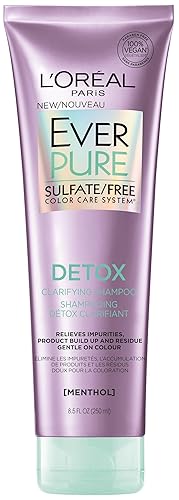 LOreal Paris EverPure Scalp Care Detox Sulfato Champú sin tratamiento para cabello tratado con color anticaspa revitaliza el cuero cabelludo y