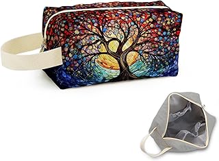 Bolsa de maquillaje acolchada con estampado d...