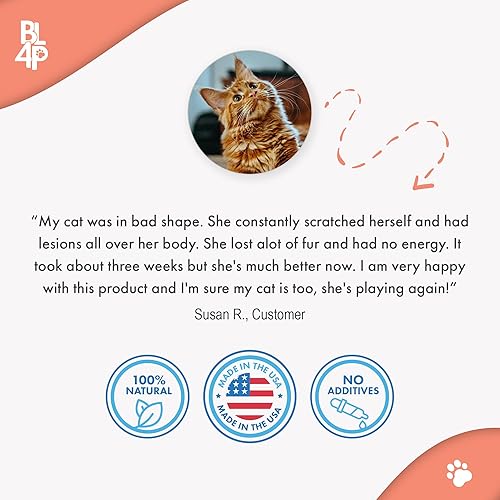 Miniatura 2 de Mange Soporte para gatos, alivio natural de la picazón en la piel, patas y orejas de gato, alivia las costras, las costras, la piel roja y escamosa