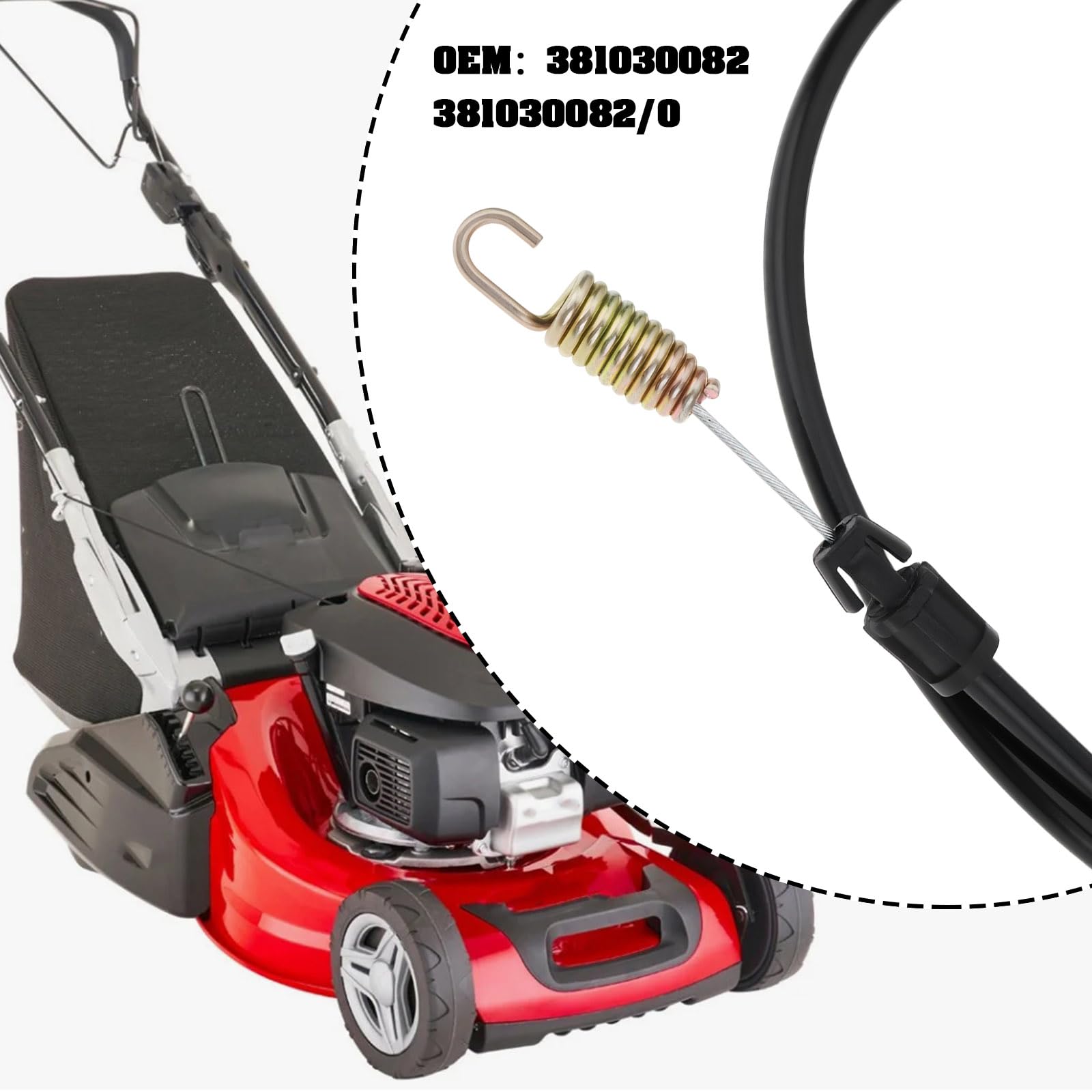 Create idea Câble d'embrayage de Tondeuse à Gazon 381030082 381030082/0 Compatible avec MOUNFT 44/140C 44TB300
