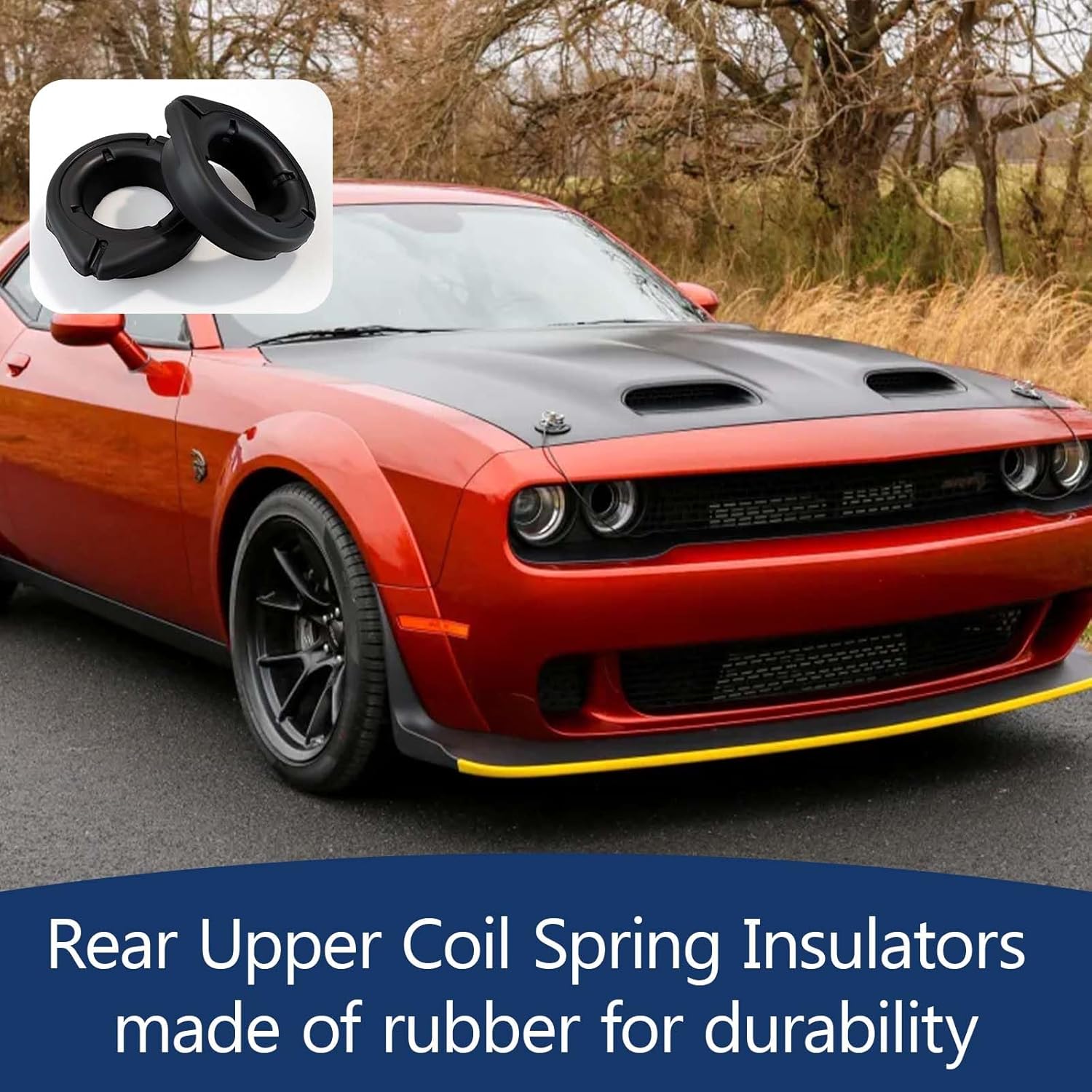 Rear Upper Coil Spring Insulators, Coil Spring Isolators Fit for 2014-2023, 2005-2012 Chrysler 300, 2008-2023 Dodge Challenger, 2006-2023 Dodge Charger, 2005-2007 Dodge Magnum (2 Pcs)