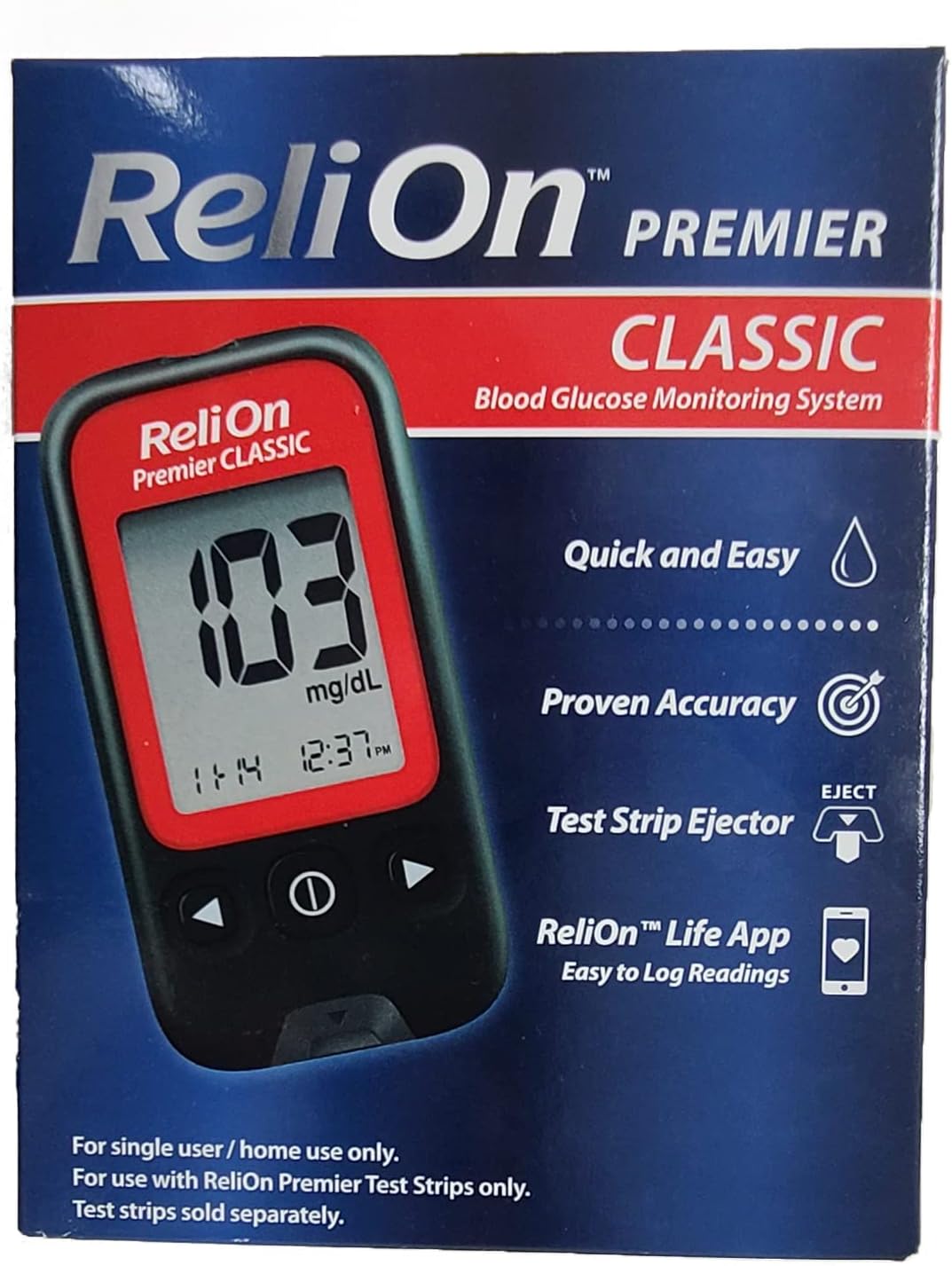 Relion Premier Blood Glucose Monitoring System, Classic by Reli On