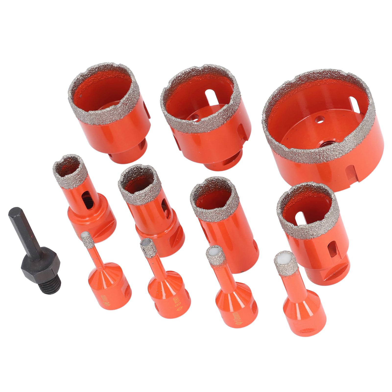 RiToEasysports Zestaw Otwornic do Płytek 11-częściowy Zestaw do Marmuru z Granitu Ceramicznego z Adapterem z Chwytem Sześciokątnym M14 Technologia Wosku Chłodzącego Bez Wysiłku Zapewniająca Płynne