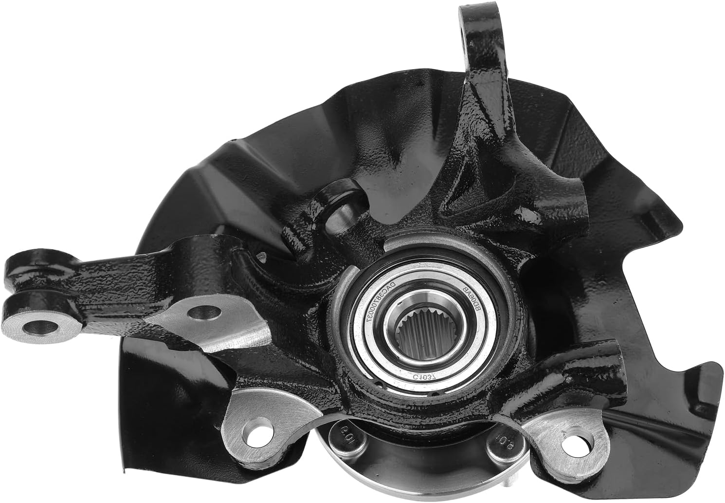 517161G100 Front Right Steering Knuckle Fit for Kia Rio 2006-2009,Rio5 2006-2009 Right/Passenger Side Wheel Hub Bearing Steering Knuckle with Hyundai Accent 2006-2011
