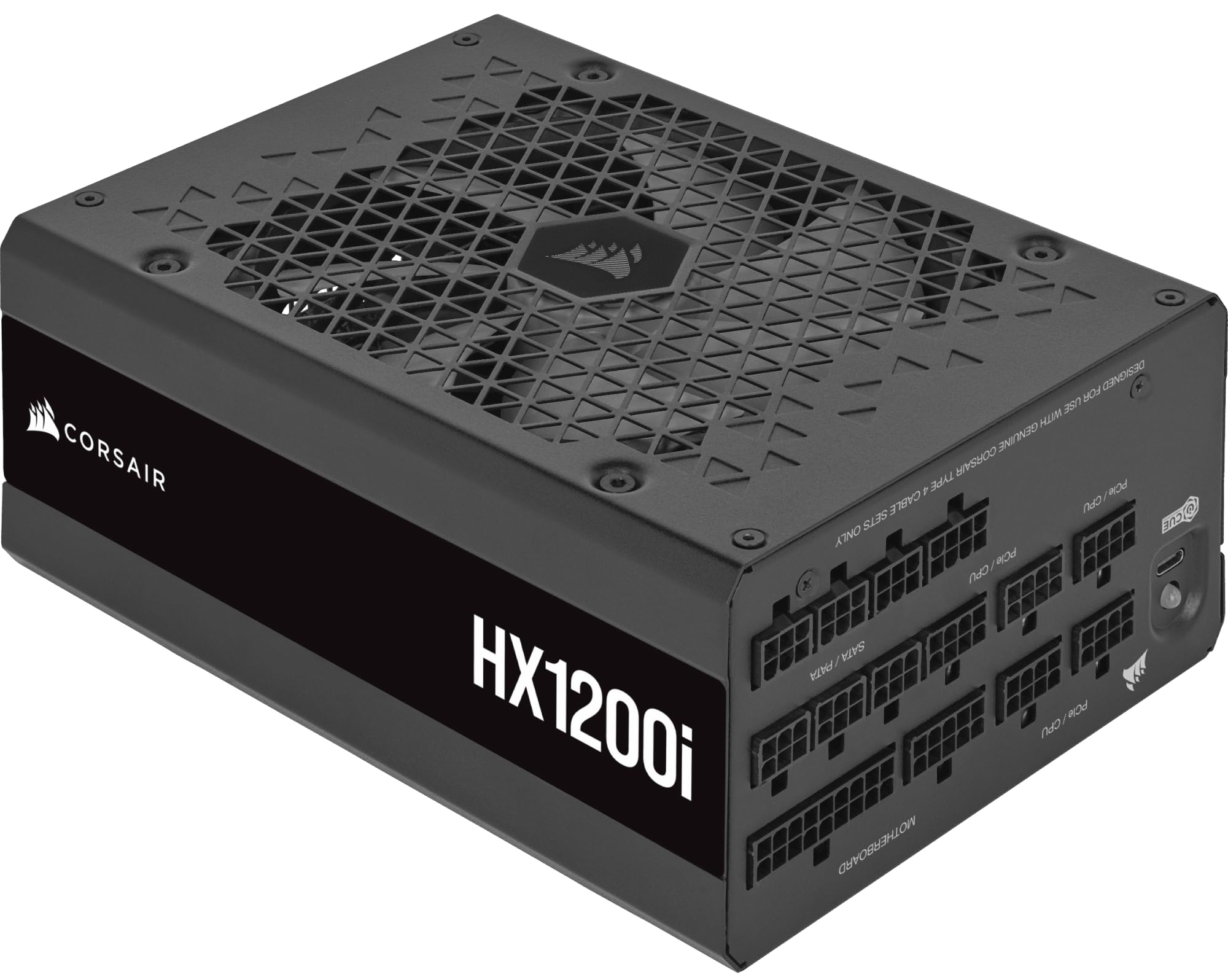 CORSAIR HX1200i (2025) w pełni modułowy zasilacz ATX o bardzo niskim poziomie szumów z kablem 12V-2x6 - zgodny z ATX 3.1 i PCIe 5.1, Cybenetics Platinum Efficiency, dynamiczny wentylator łożyskowy