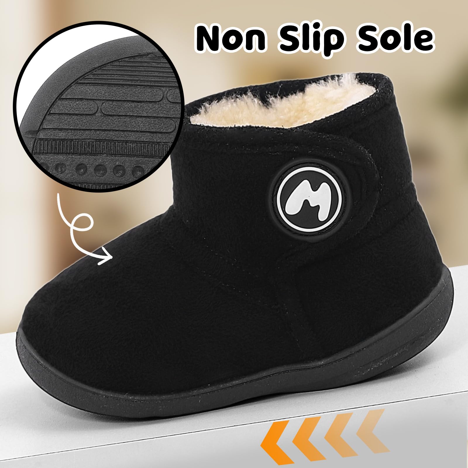 LACOFIA Bottes Hiver Bébé Garçons Filles Bottines Neige Fourrées Enfant Chaussures Hiver Chaudes avec Semelle en Caoutchouc Antidérapante 20-25 EU