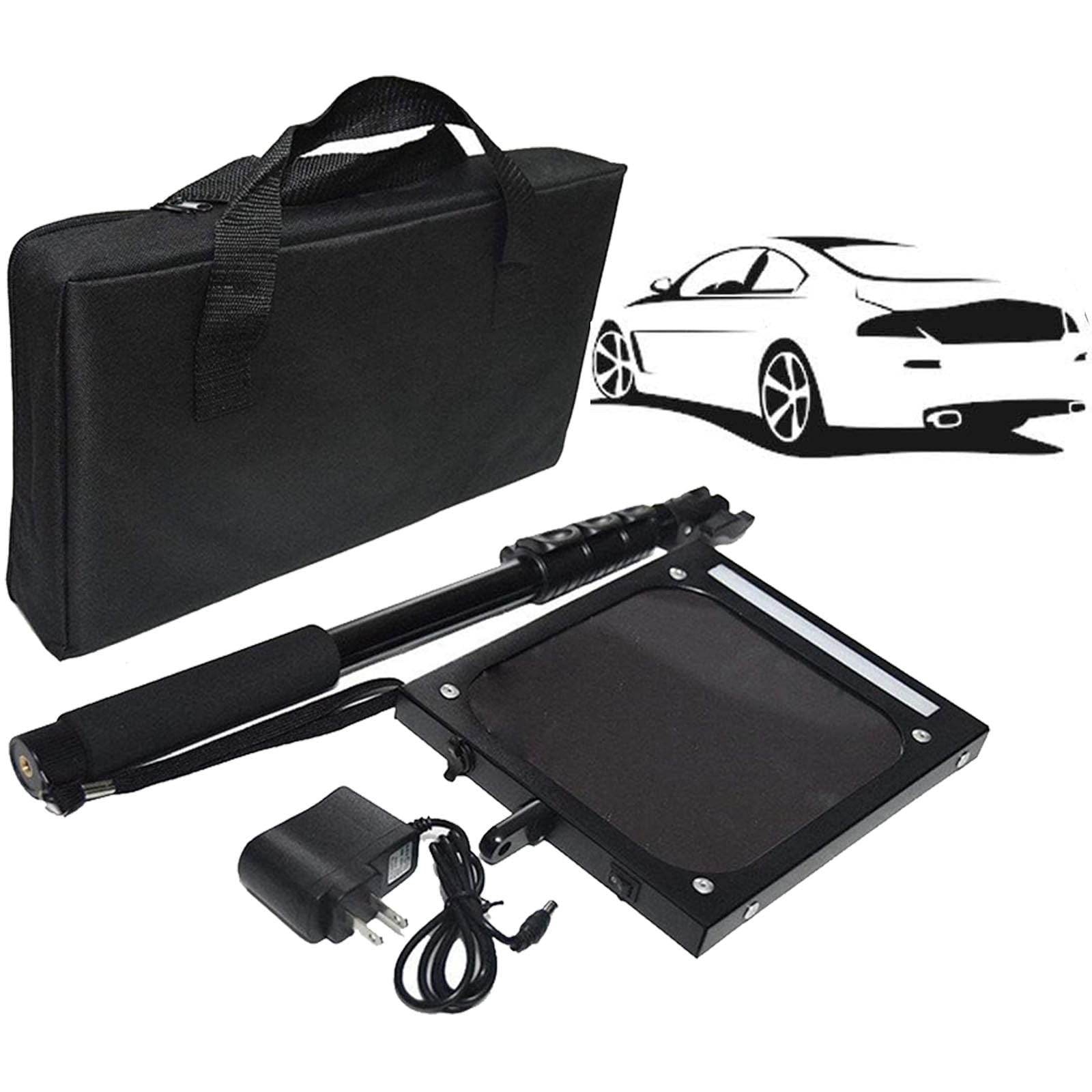 Espejo De InspeccióN para VehíCulos con Luz Led para El Hogar, Espejo De InspeccióN para Bajos De CarroceríA, Mango RetráCtil Ajustable, Equipo Visual para VehíCulos, Recargable 1pcs