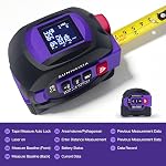 3 in 1 Digital Laser Tape Measure, 197ft/60m Laser Distance Meter, 16ft/5m Digital Tape Measure with Cross Line, AutoLock, ft/in/m Unit Switch, Measure Area, Volume, Pythagorean