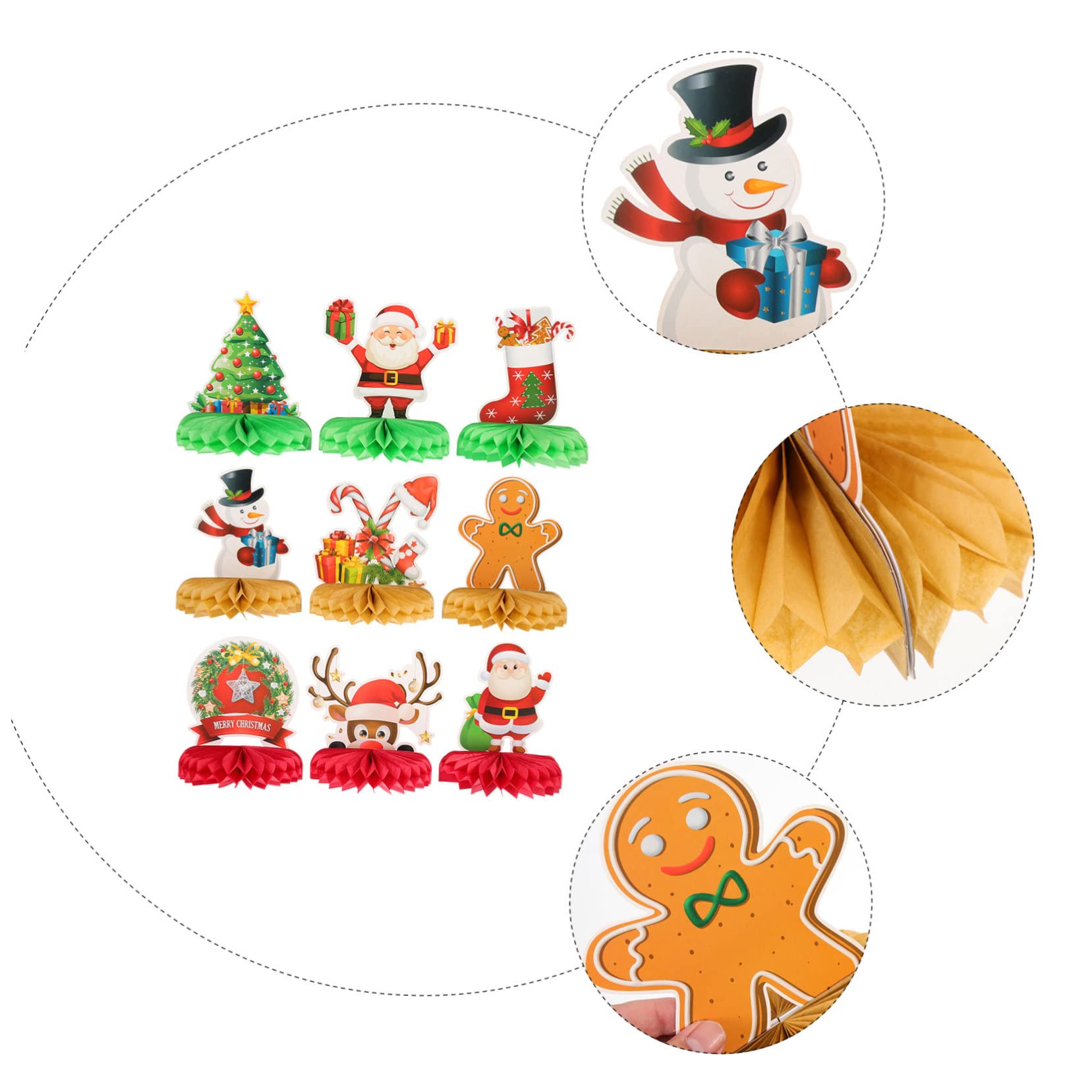 Alasum 27piezas Adornos De De Navidad Para Decoración De Mesa Accesorios De Fiesta Navideña Instalación