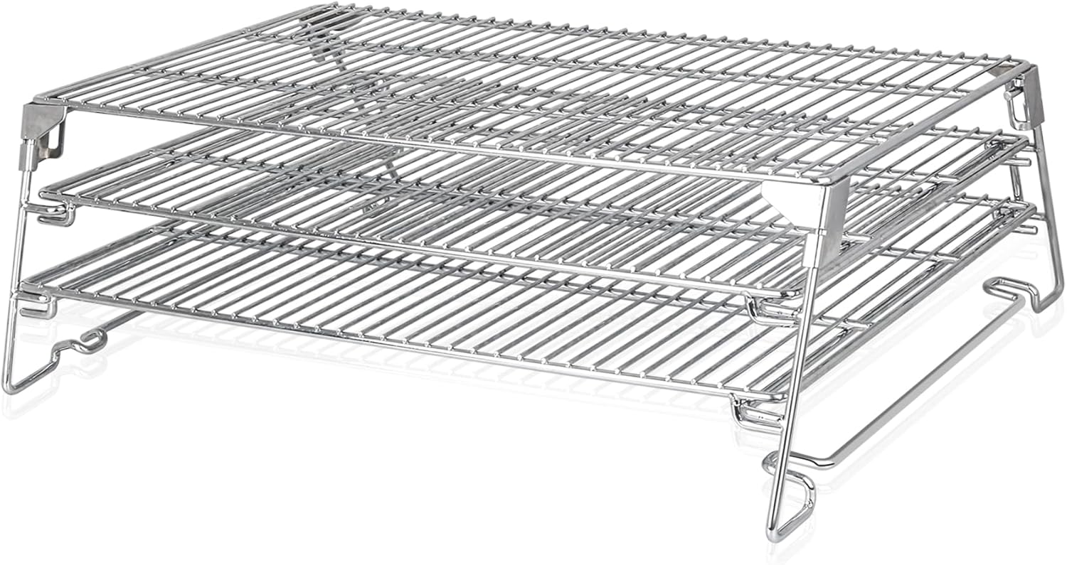 FlameDuty 21" 3Tier Foldable Sliding Jerky Racks for Traeger, Pit Boss