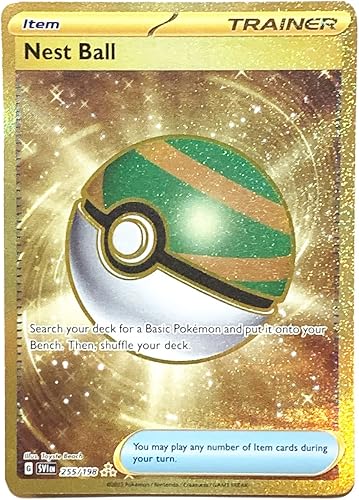 Pokemon - Nest Ball 255/198 - Escarlata y violeta - Secret Rare - Lámina holográfica dorada