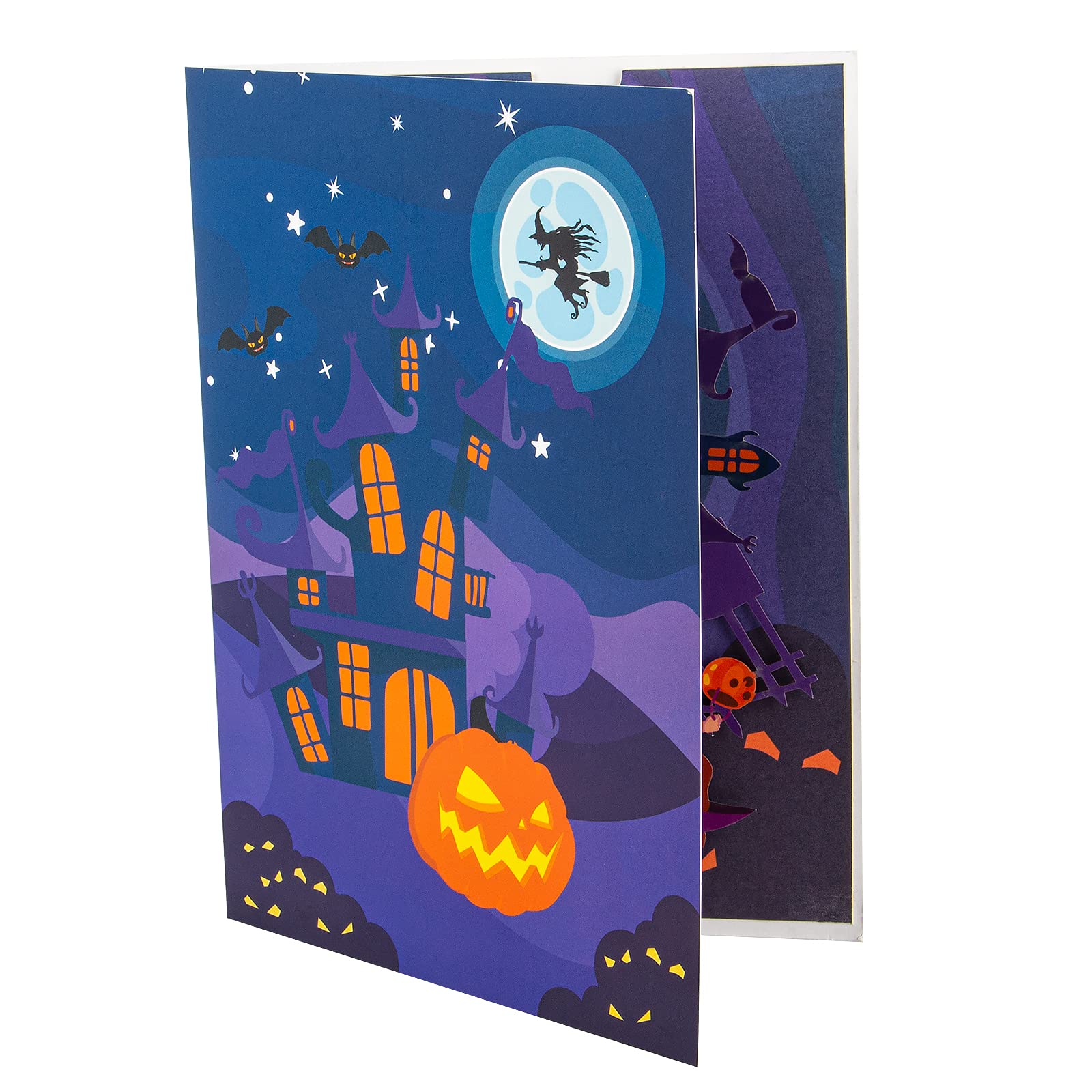 3D Pop Up Greeting Card – Halloween Bear Pumpkin Ghost Spooky
