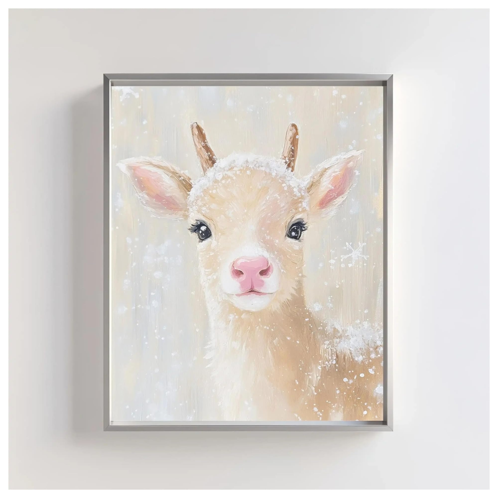 Wall Art Canvas Prints Colorful Pastel Fantasy Animal Poster Minimalist Unicorn Butterfly Swan Dog Canvas Painting Wall Art For Nursery Room Home Decor(C,30x40cm)