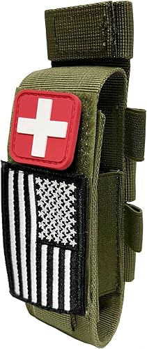 VIIDOO Paquete de 2 bolsas TQ - Soporte para torniquete Molle cortado con láser para cinturón de trabajo