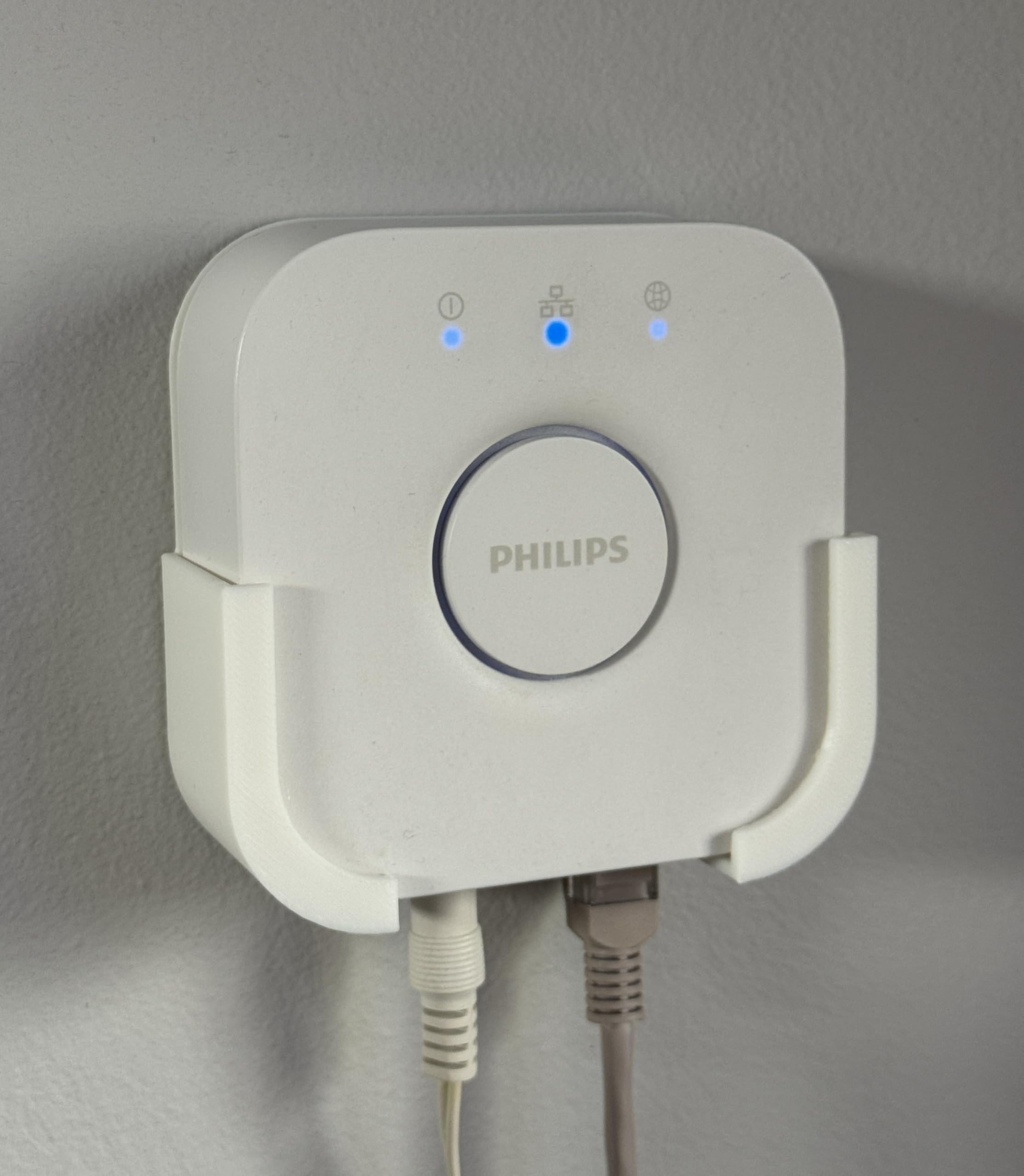 Wall Mount Compatible With Philips Hue Bridge, White