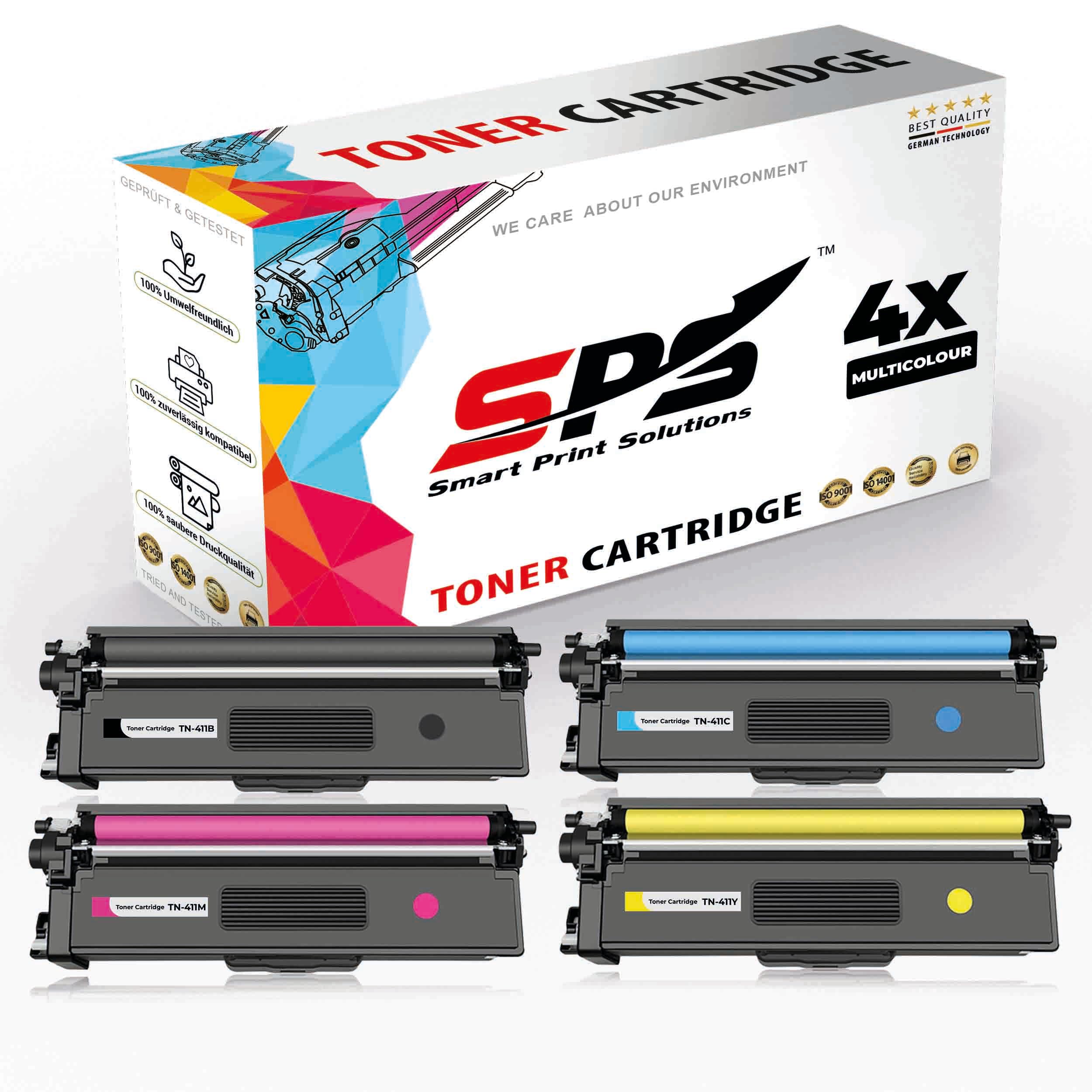Smart Print Solutions SPS Compatible Toner Cartridges for Brother - TN-411 | DCP-L8410CDW|HL-L8260CDW|L8360CDW|L9310CDW|MFC-L8610CDW|L8690CDW|L8900CDW|L9570CDW| 4x-Set