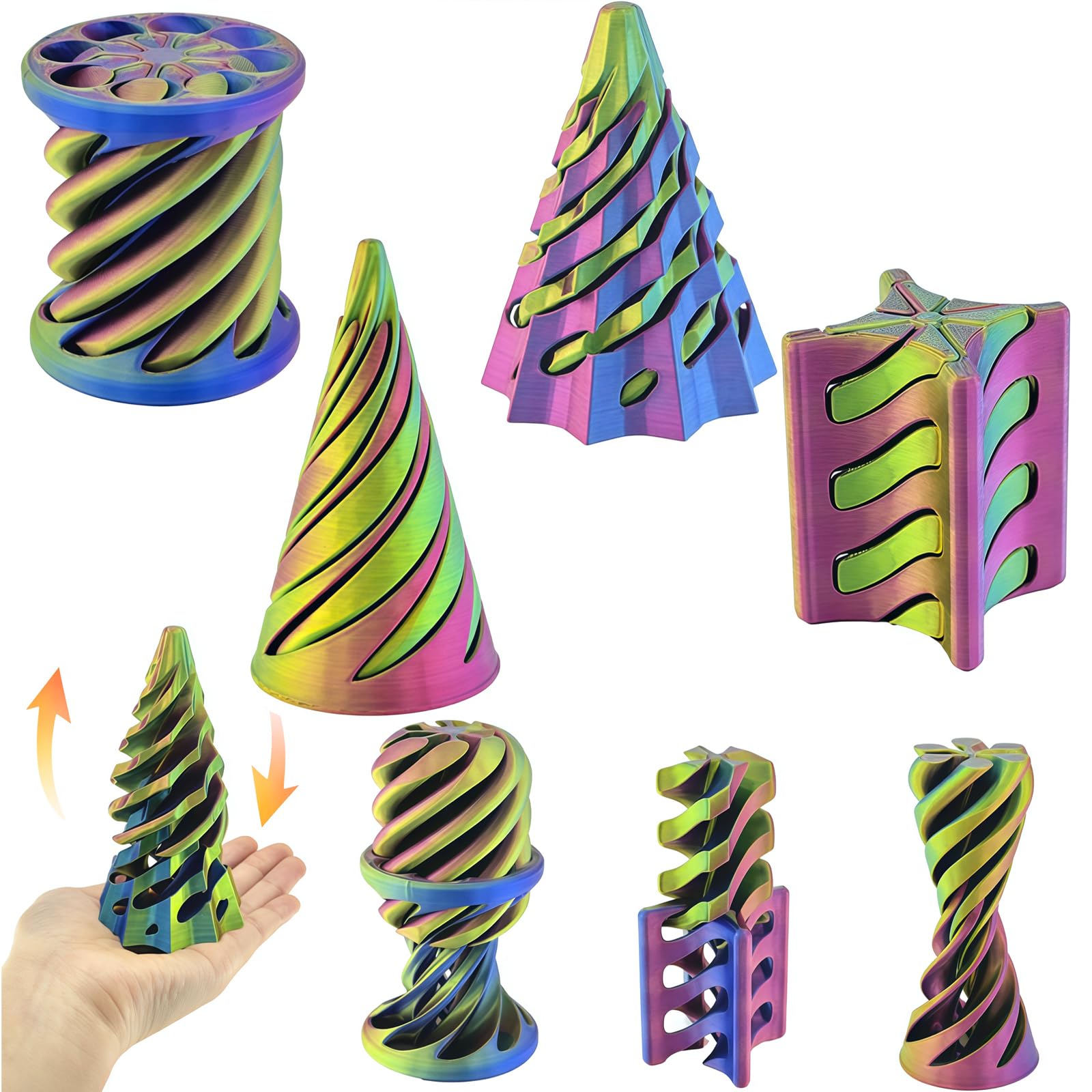 Lyzbbsoy 4 Pack 3D Printed Fidget Toys